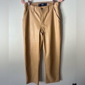 Hollister Women's Leather Tan Pants